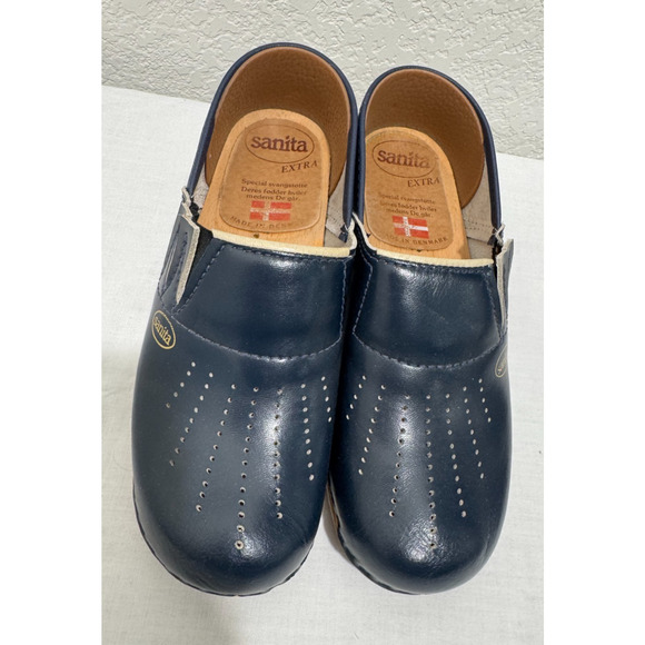 Sanita Professional Clogs Blue Womens EU 39 US 8.5 Slip On Nurse Made in Denmark - Picture 2 of 10
